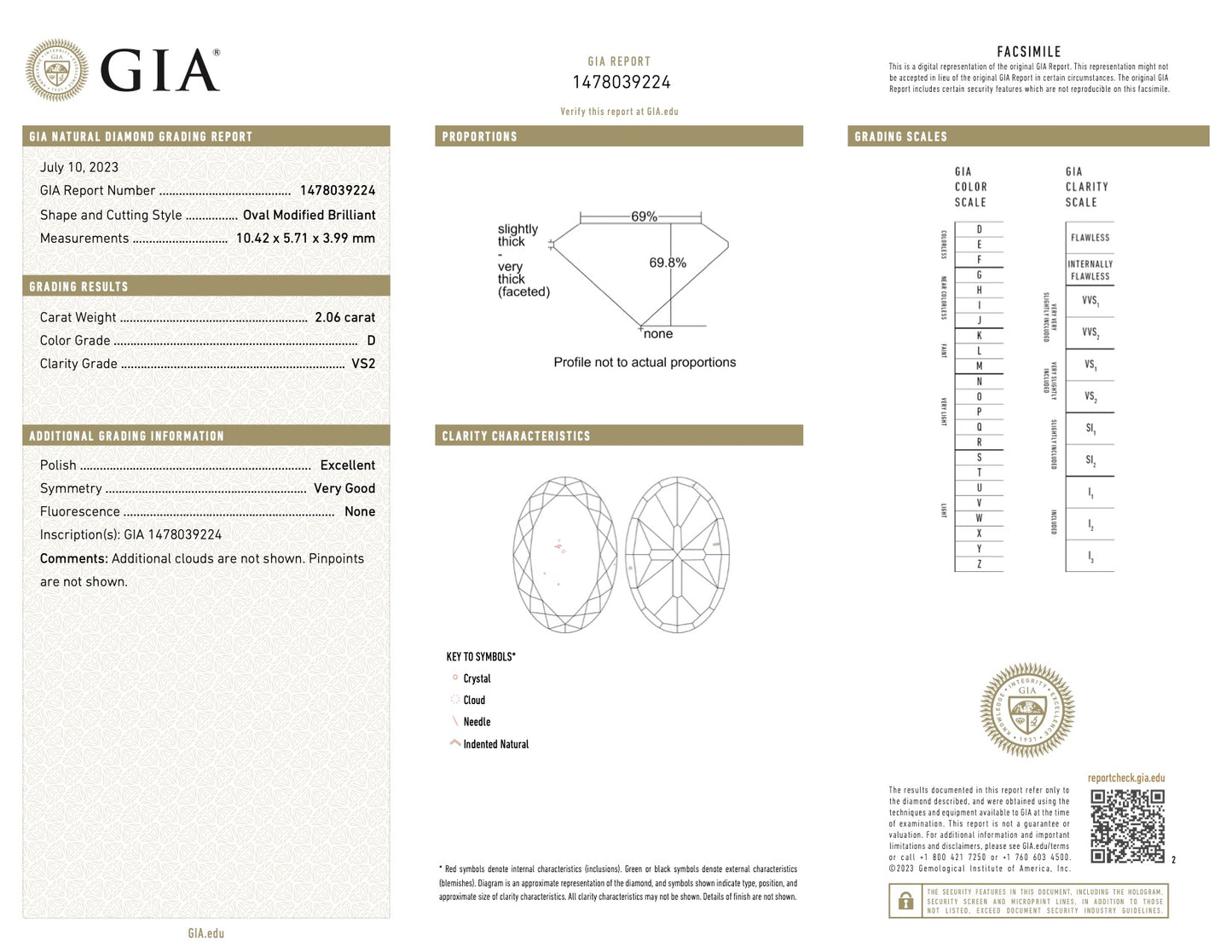 2.06 Carat Oval Platinum Diamond Cross Ring (D/VS2) (8607514362158)