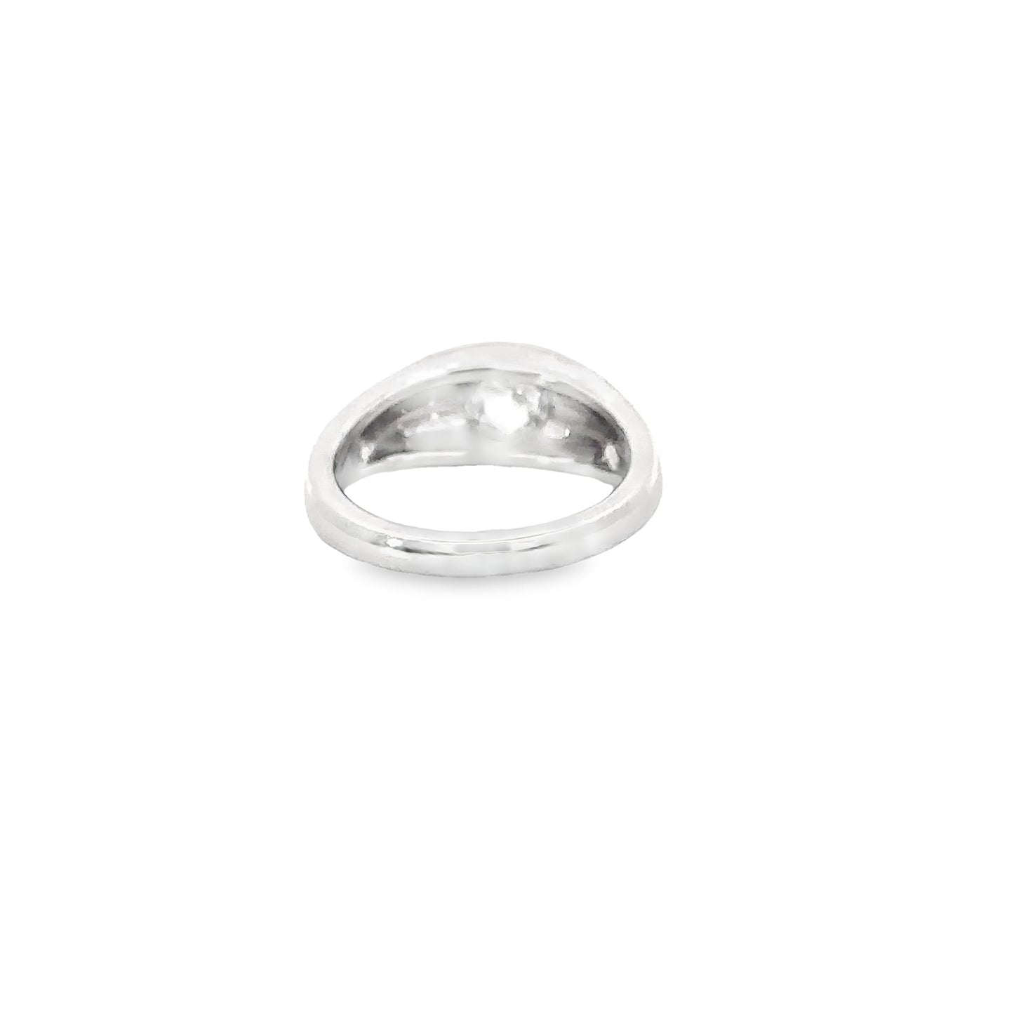 Cross-Cut Platinum Diamond Gypsy Ring (9066227925294)