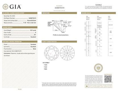 6.02 Carat Round Diamond Studs (G/SI1) (8617303736622)