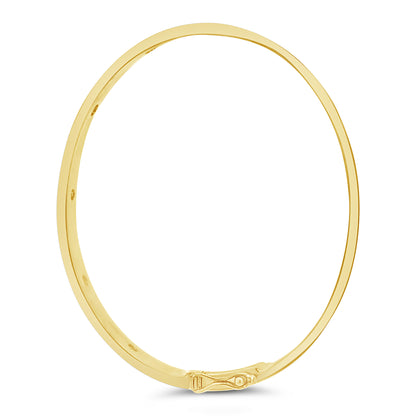 Cross-Cut 18K Yellow Gold Bangle (9052843147566)