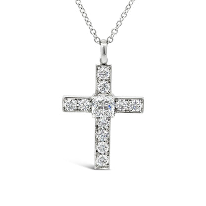 1.01 Carat Large Diamond Pendant Cross (F/VS1) (8534275424558)