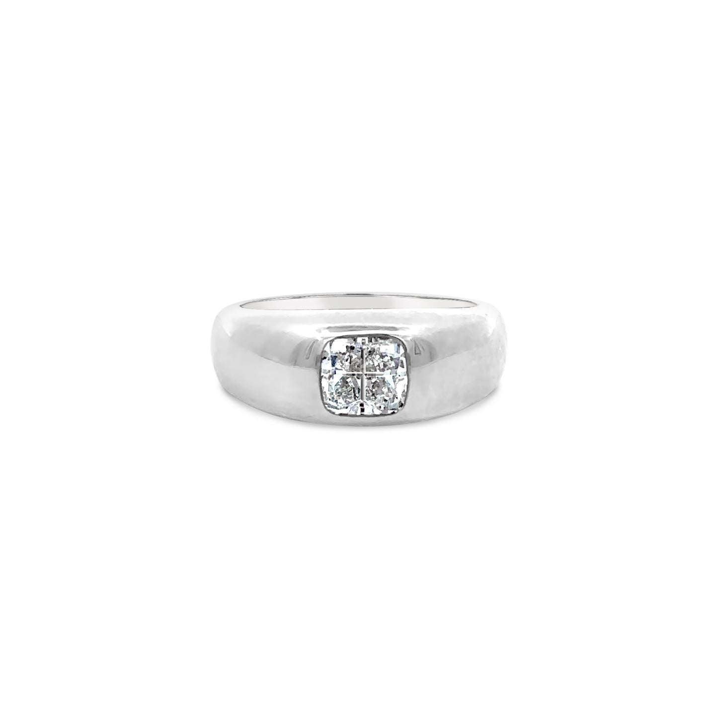 1.02 Carat Cushion Platinum Diamond Cross Ring (E/VS1) (9419299225902)