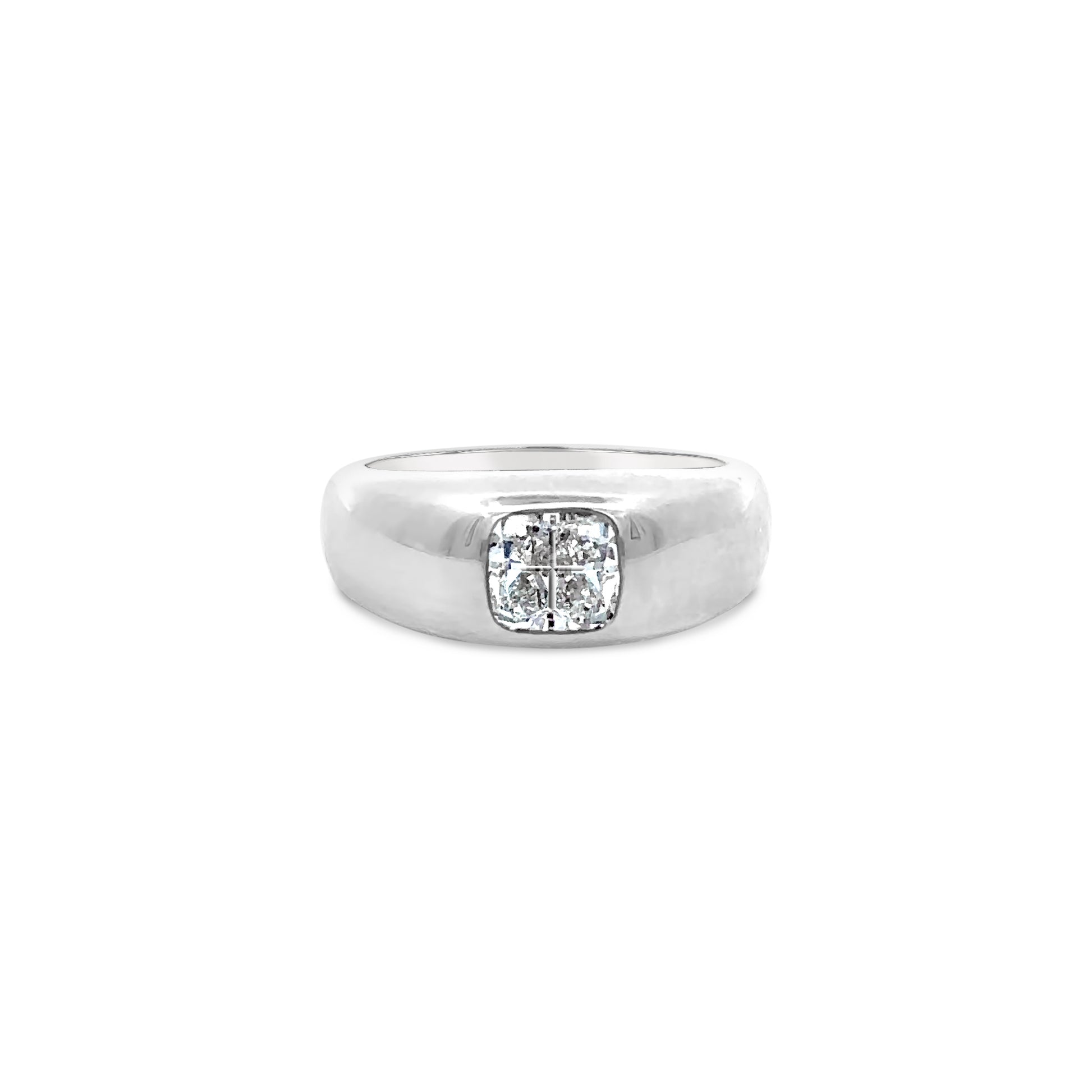 1.02 Carat Cushion Platinum Diamond Cross Ring (E/VS1) (9419299225902)