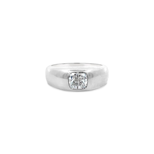 1.02 Carat Cushion Platinum Diamond Cross Ring (E/VS1) (9419299225902)