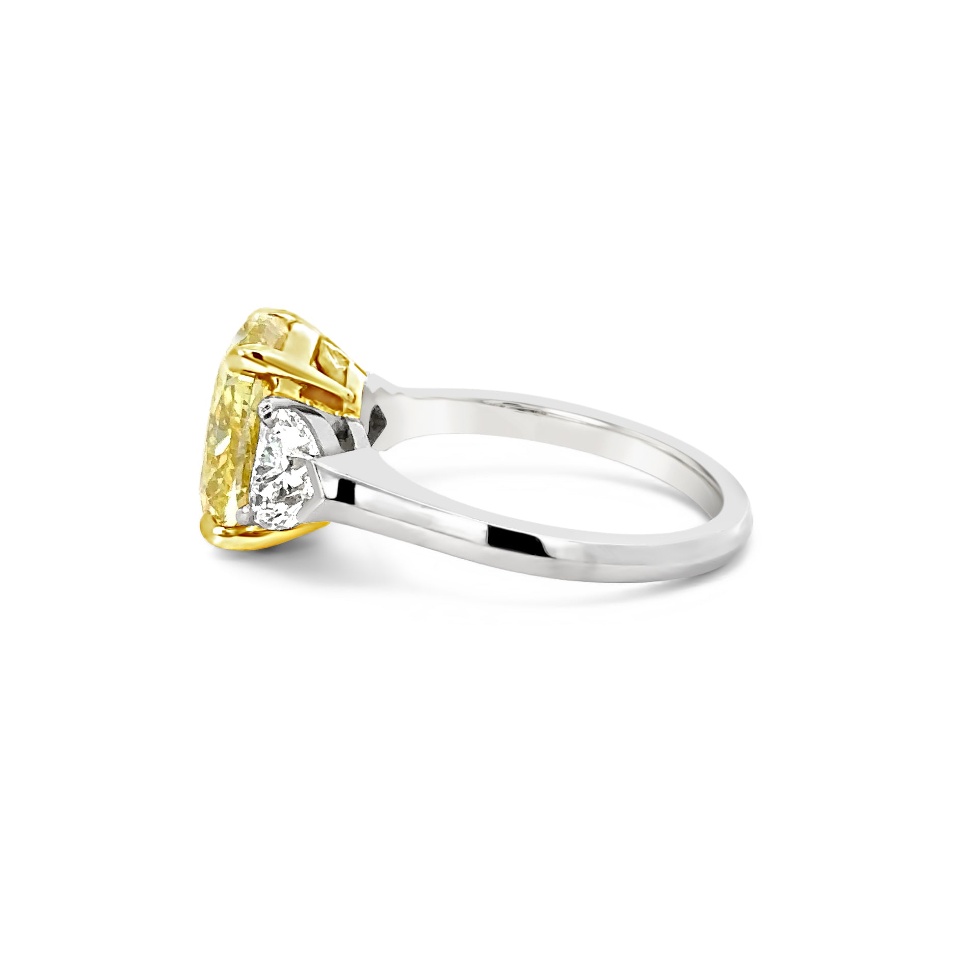 4.63ct Fancy Deep Brownish, Greenish Yellow Diamond Ring (8730380370222)