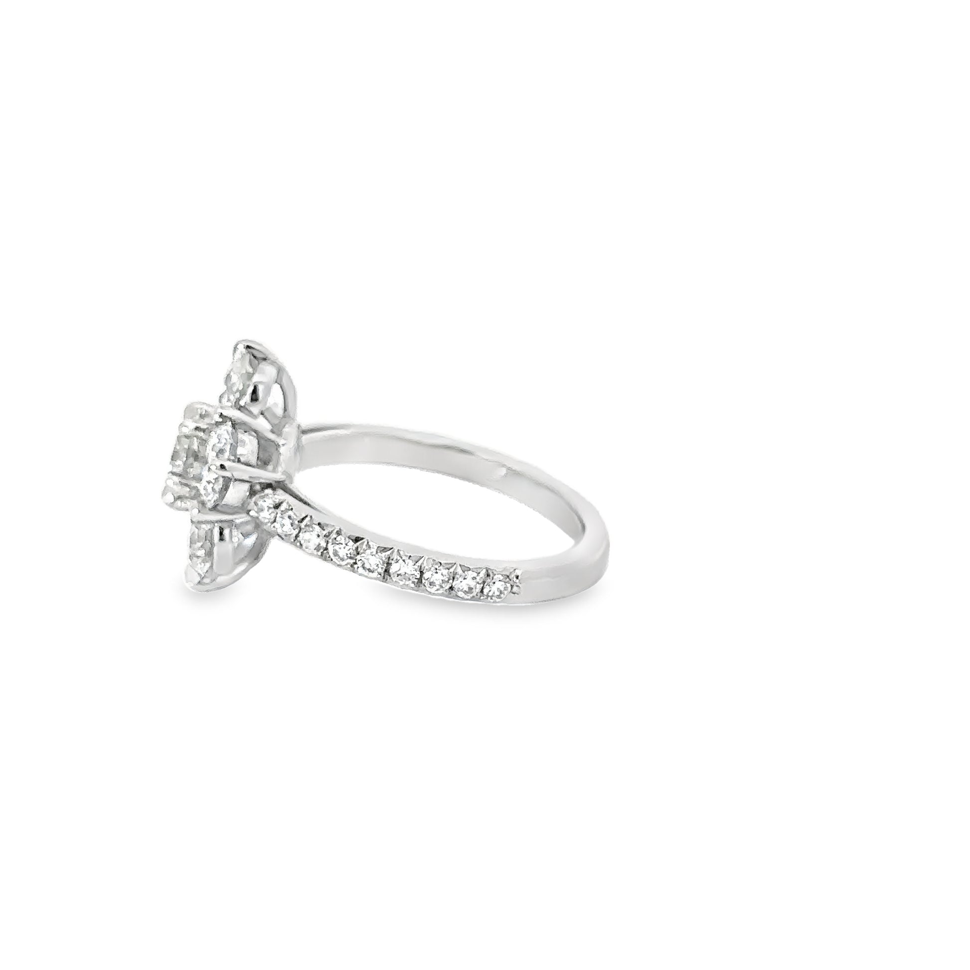 2.40 Carats Total Platinum Diamond Ring (9507863101742)