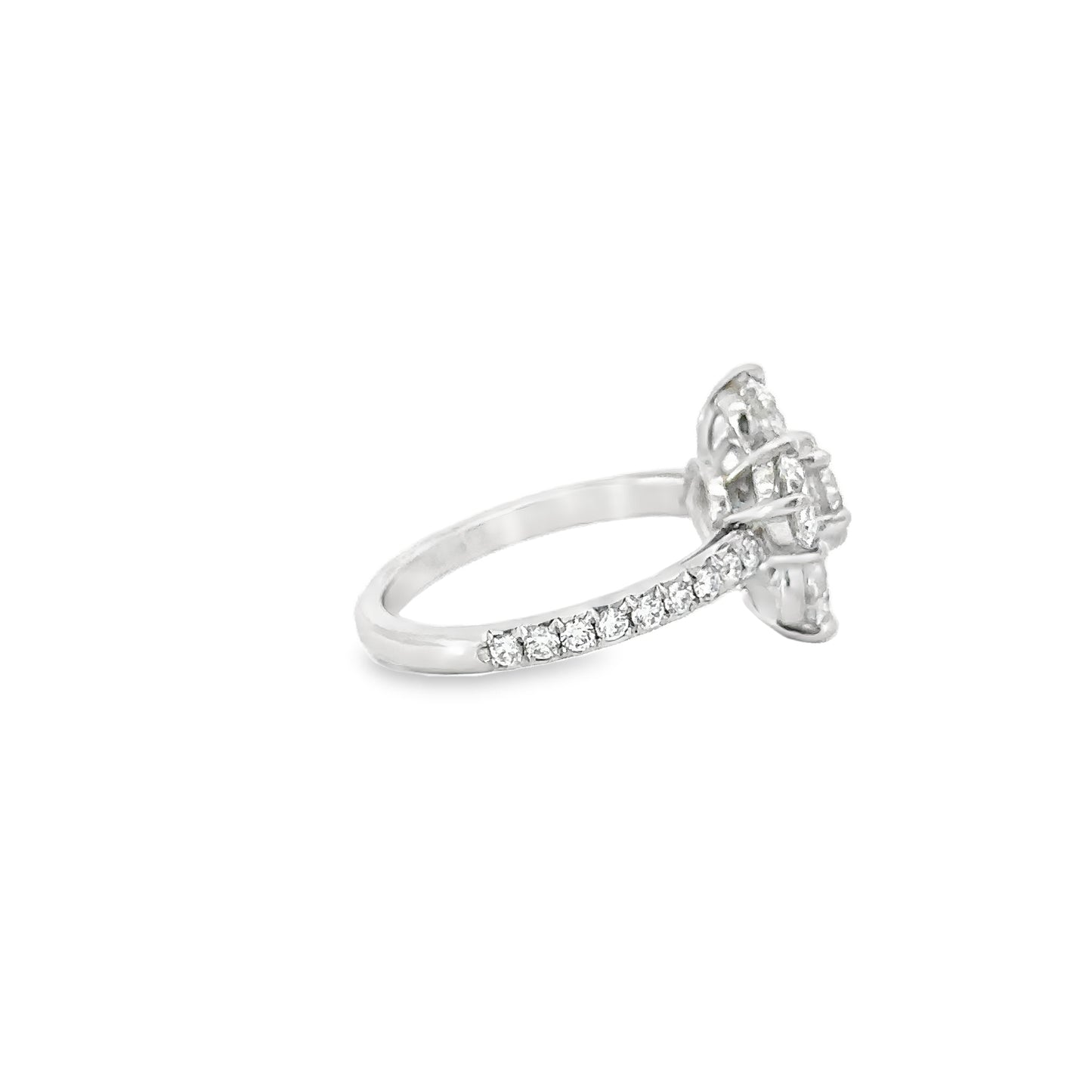 2.40 Carats Total Platinum Diamond Ring (9507863101742)