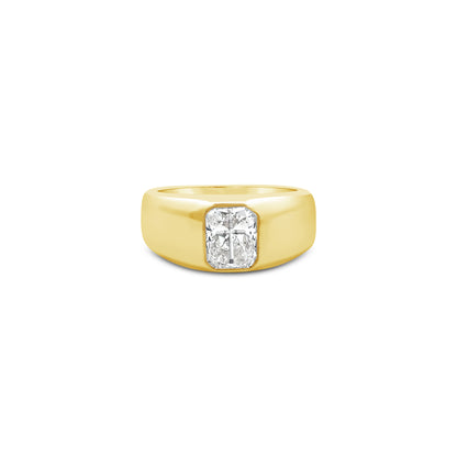 1.08 Carat Gold Radiant Diamond Gypsy Ring (G/VS1) (8919866769710)