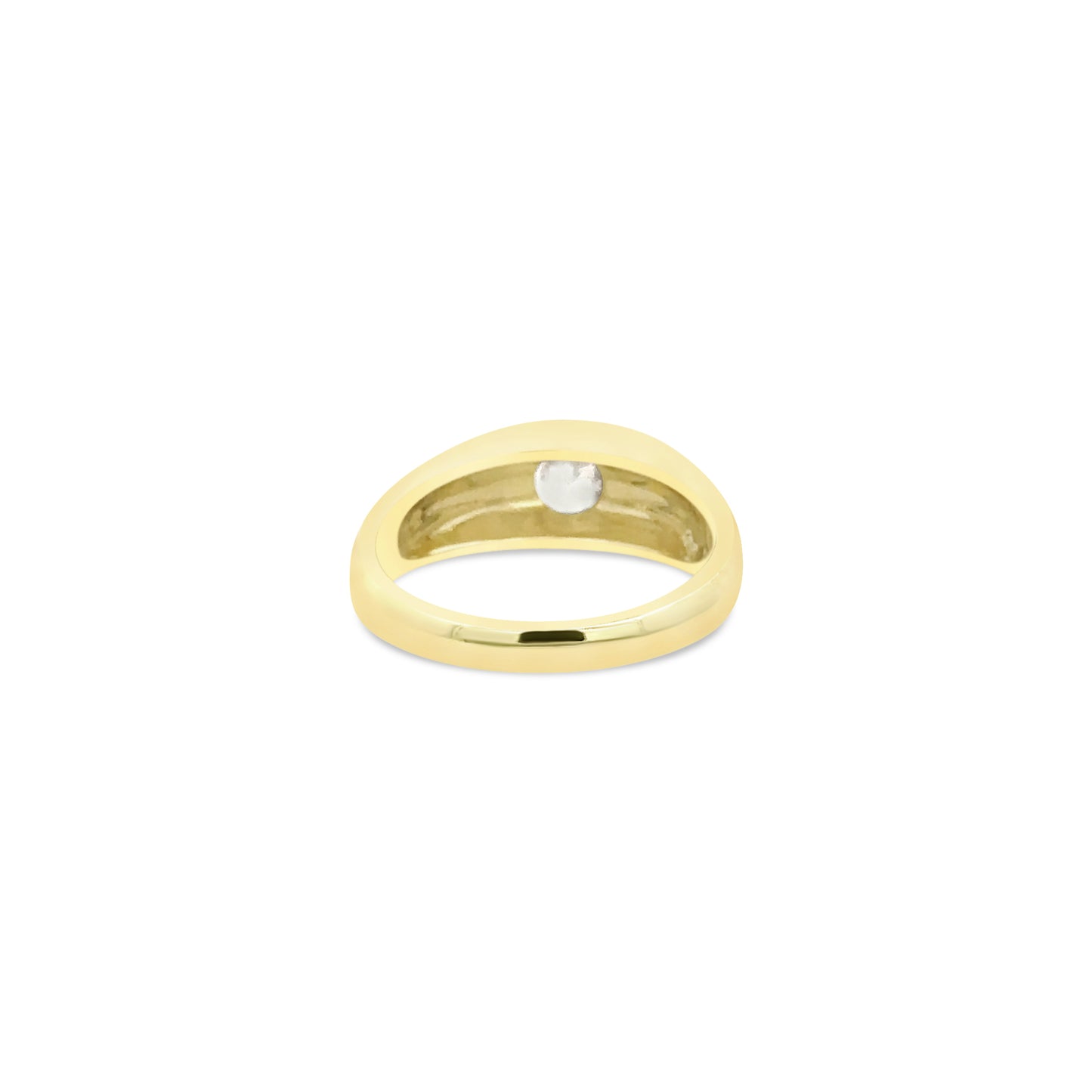 .32 Carat Round Cross-Cut Diamond 18K Yellow Gold Gypsy Ring (8927012225326) (9432484479278) (9432490311982)