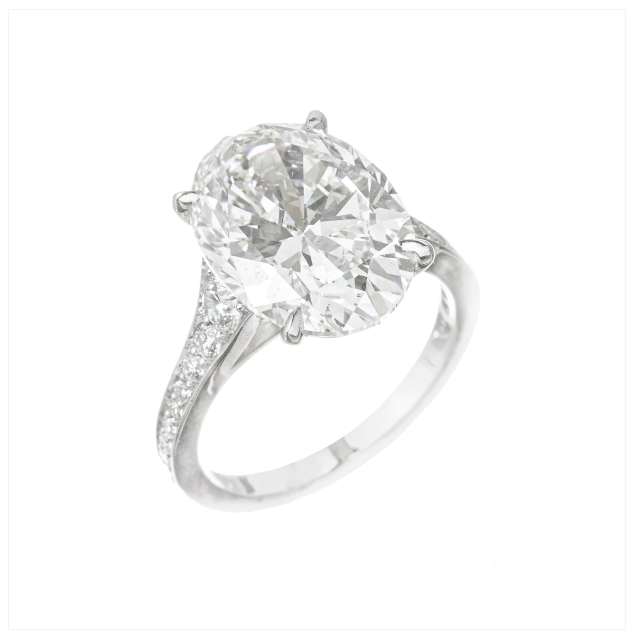 7.02 Carat Oval Brilliant Diamond Ring (9087707283758)