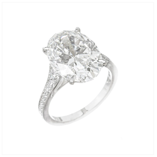 7.02 Carat Oval Brilliant Diamond Ring (9087707283758)