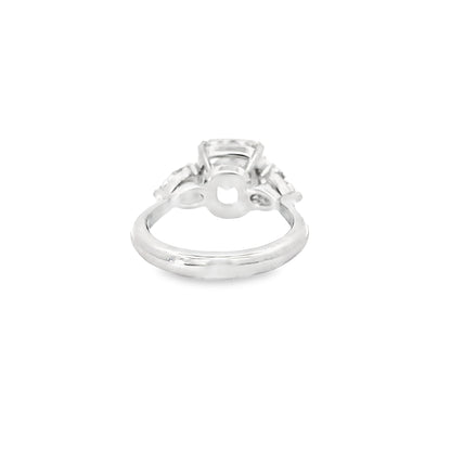 5.02 Faint Green Cushion Platinum Diamond Ring (9224359051566)