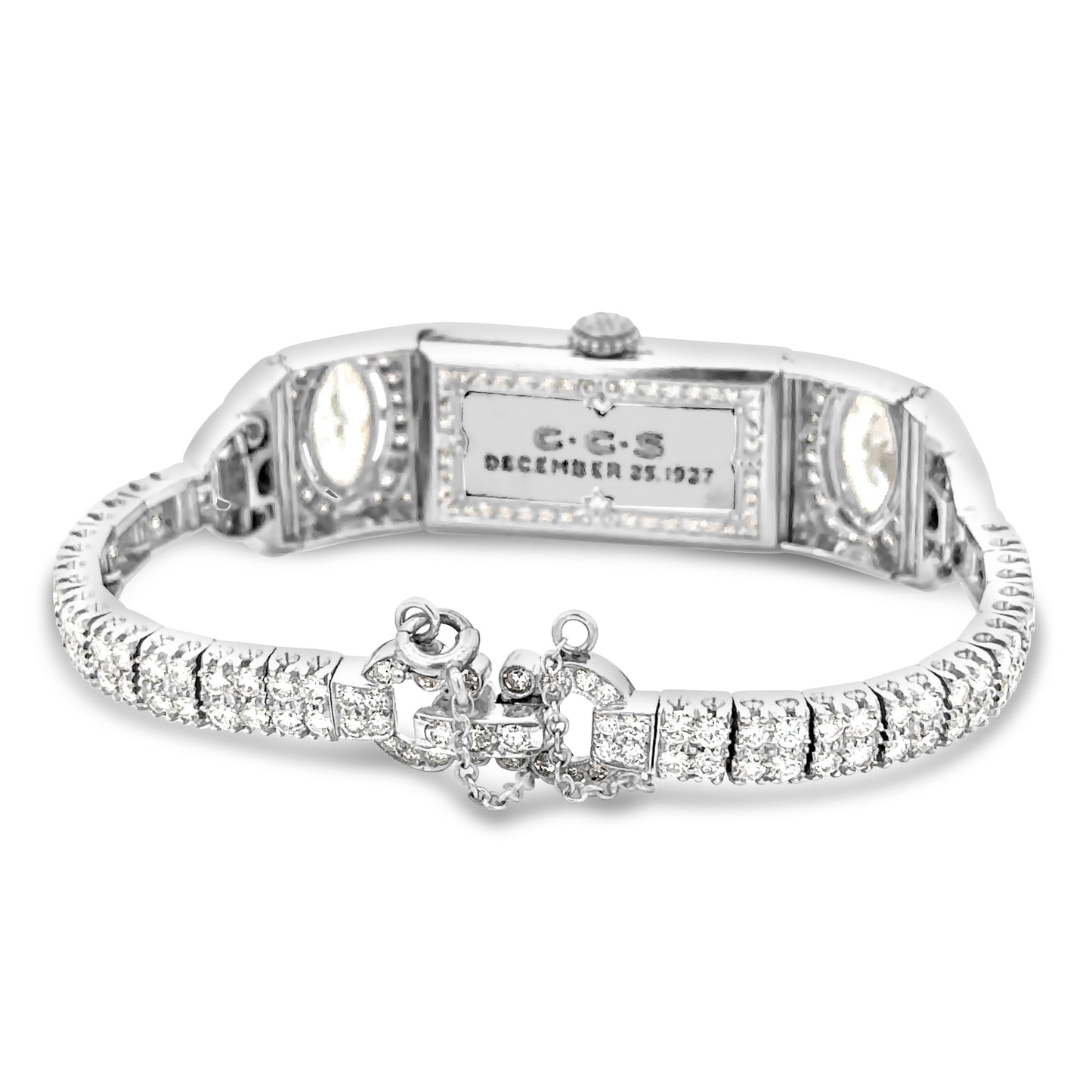 Christmas 1927 Tiffany Platinum and Diamond Watch (8771702030638)