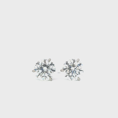 8.02 Carat Round Diamond Studs