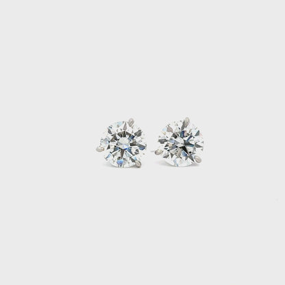 6.02 Carat Round Diamond Studs (G/SI1)